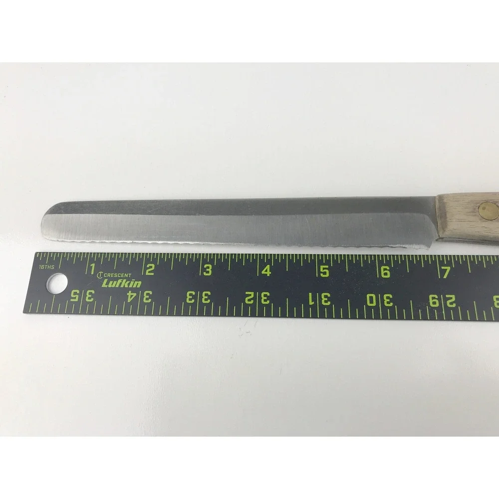 Chicago Cutlery BT7 Serrated Bread Knife Walnut Wood Handle Kitchen Utensil 7